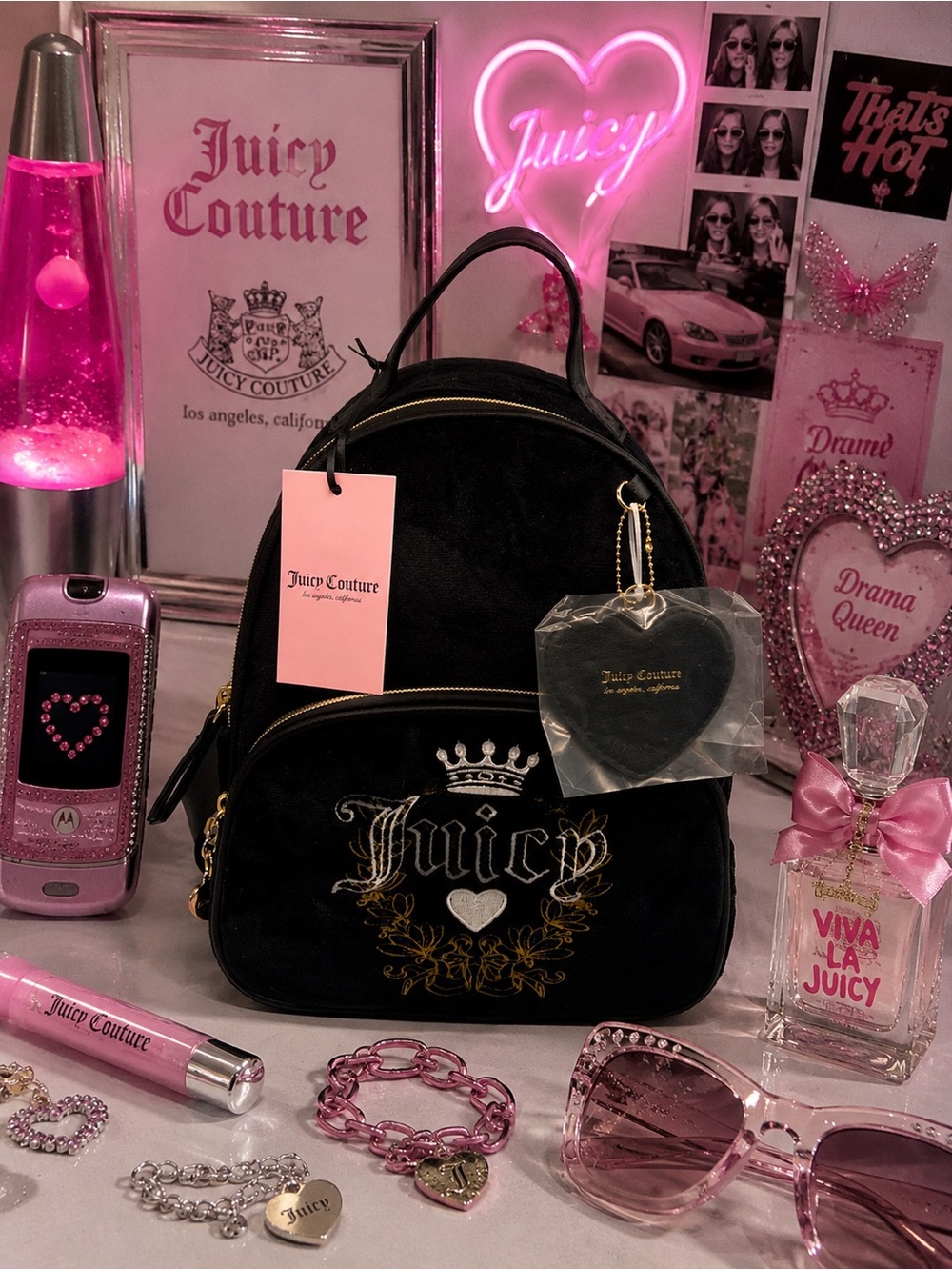 Juicy couture velour heritage backpack